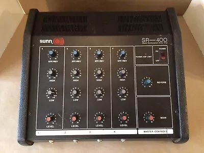 Vtg Sunn Mixer Amp Board SR 400 Powers On UNTESTED AS IS 4 CHANNEL FREE SHIP • $175