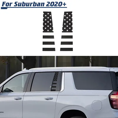 For Chevy Suburban 20+ Tahoe 21+Black Rear Small Window Glass Sticker Decal Trim • $17.15
