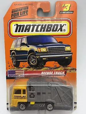 Matchbox 1999~Refuse Truck~#3 Of 100~Matchbox USA Series. • $10.74