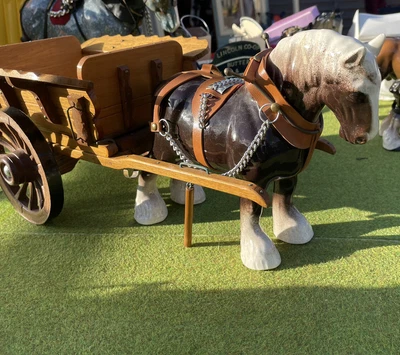 £25 • Buy Vintage Shire Horse And Cart Ornament  Large
