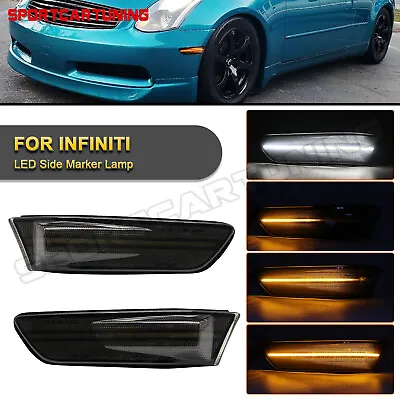 Sequentianl LED Side Marker Signal Parking Lights For 2003-07 Infiniti G35 Coupe • $39.59