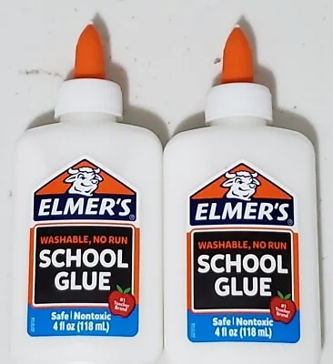 SET OF 2 Elmer's Washable Liquid School Glue 4 Oz. Safe And Non Toxic • $7.99