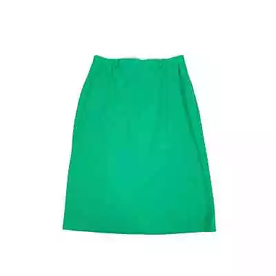 VINTAGE 80s {Salem} Womens Kelly Green Woven Pencil Skirt M/L Mad Men/Retro • $32.99