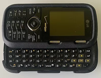 LG VN250 Cosmos Verizon BLACK Cell Phone Slider Full Qwerty 1.3MP 2G • $12