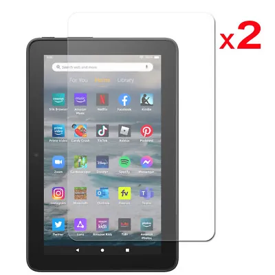 2x CLEAR Screen Protector Covers For Amazon Fire 7  12th Generation 2022 Tablet • £2.69