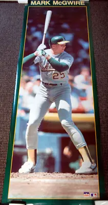 Vintage Original MARK MCGWIRE Oakland A's 26x75 DOOR-SIZED Starline 1988 POSTER • $84.99