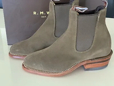 NEW RM Williams Lady Yearling Eucalypt Taupe Suede Womens Boots Casual Shoes • $399