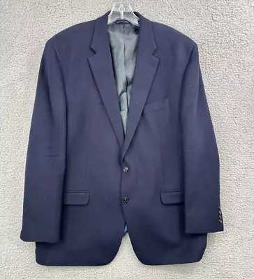 Ralph Lauren Mens 48L Blue Wool Silk Cashmere Blend Blazer Sport Coat Jacket • $49.99