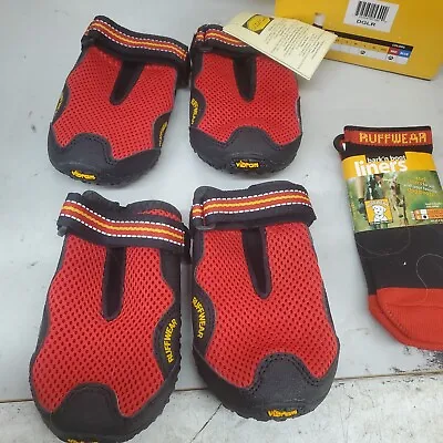 Ruffwear Grip Trex Vibram All Terrain Dog Shoes Boots W/ Socks Size L FREE SHIP  • $52