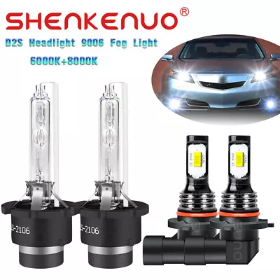 For Acura TL 2004-2006 4X HID/LED Headlights Fog Light Bulbs 6000K+8000K Combo • $27.99