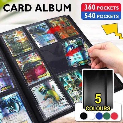 Trading Card Binder 9 Pocket Folder Album A4 Pokemon/MTG - Holds 360/540 Premium • $14.98