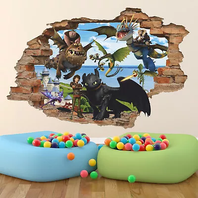 How To Train Your Dragon 3D Wall Decal Cartoon Wall Sticker Decor • $39.75