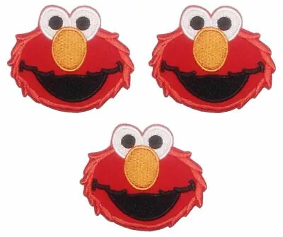 Sesame Street Elmo Character Face Embroidered Iron On Patch Set Of 3 • $10.99