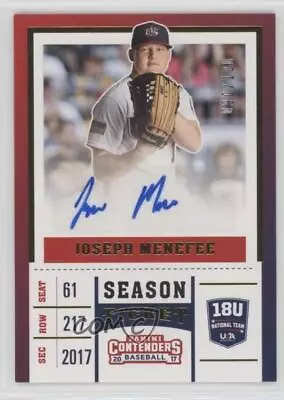 2017 Elite Extra Edition USA Baseball 18U Tickets Gold /100 Joseph Menefee Auto • $9.73