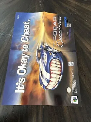 N64 Nintendo 64 Box Insert Poster NTSC USA Top Gear Overdrive P-NUS-NRCE-USA • $7