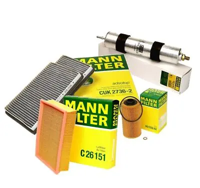 Mann Oil Air Carbon Cabin Fuel Filter Service Kit For BMW E39 M5 5.0 V8 S62 2000 • $111.95