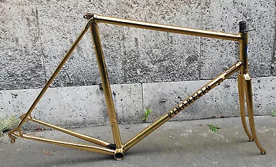 Pinarello Record 56cm Gold Plated Vintage Italian Road Bike Frame 56cm Columbus • $2800