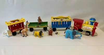 Vintage 1970s Fisher Price Circus Train #991 With 4 Train Cars And 5 Animals • $15