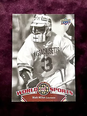 Mark Millon 2010 Upper Deck MLL Lacrosse RC MINT UMASS Legends Rookie Jersey SP • $3.95