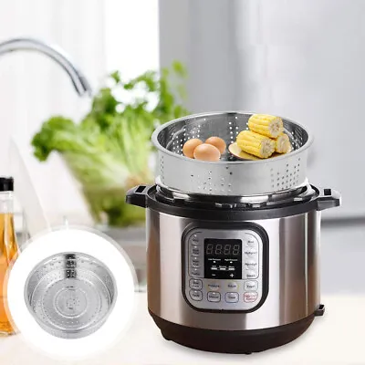  Stainless Steel Bun Steamer Pressure Cooker Basket Micro-wave Oven • £11.22