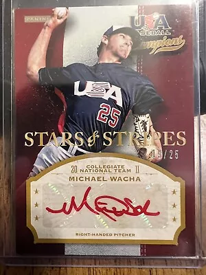 2011 Stars&Stripes Michael Wacha Red Autograph 19/25 Short Print Cardinal/Redsox • $19.99