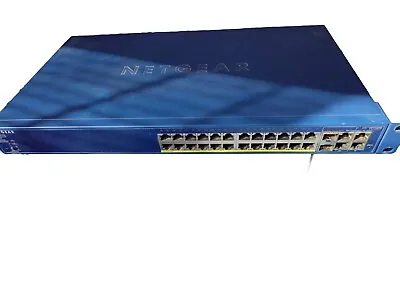 Netgear ProSafe FS728TP 24+4 Port 10/100 Switch PoE Network Rack Mount Gigabit • $8