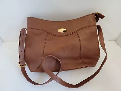 Vintage Etienne Aigner Brown Leather Handbag Shoulder Bag • $27.82