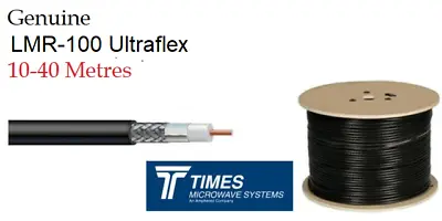 LMR 100 Ultraflex Times Microwave Coaxial 50 Ohm Low Loss Cable 10-40metres • £27.62