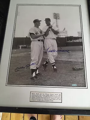 Mickey Mantle&ted Williams Signed & Framed 16x20 Ud Authenticated Photo 372/500 • $710