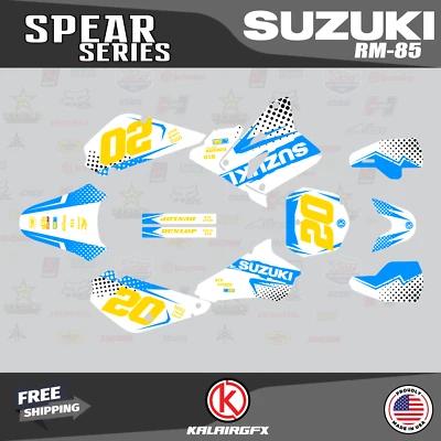$49.99 • Buy Graphics Decal Kit For Suzuki RM85 (2001-2023) RM 85 Spear Series - Cyan