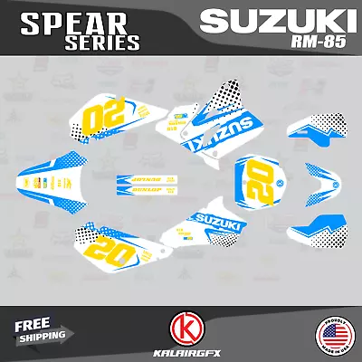 Graphics Decal Kit For Suzuki RM85 (2001-2023) RM 85 Spear Series - Cyan • $54.99