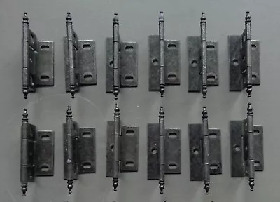 Set Of 12 (6 Pair) New Weber Knapp Non-Mortise Partial Wrap Minaret Pewter Hinge • $24