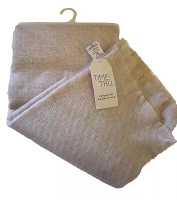 Womens Beige Time & Tru Multi Wear Shawl Wrap Scarf One Size Square NWT  • $8.50