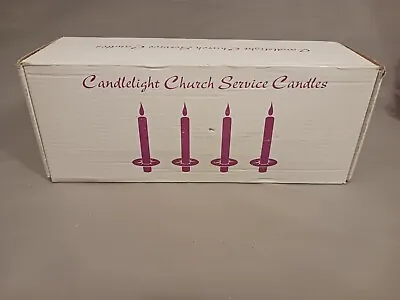 200 Church Candles With Drip Protectors For Devotional Candlelight Vigil Service • $25