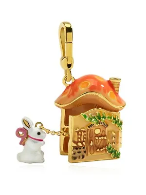 Sale!!! Rabbit Bunny Mushroom House Enamel Pendant Necklace Jewelry Gift • $39.99
