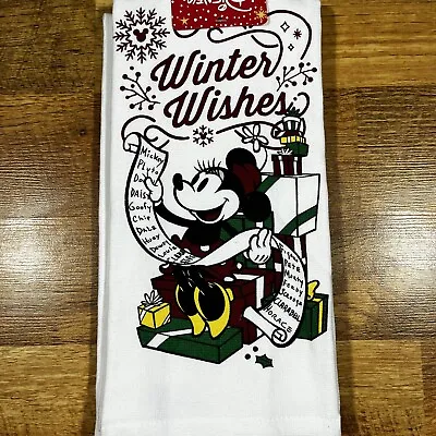 Disney Mickey Mouse 2 Pack Hand Kitchen Bathroom Towels Christmas Minnie Wishes • $16.65