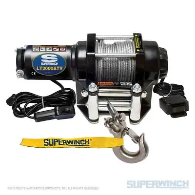 Superwinch LT3000 12V ATV Utility Winch 3000 LB Capacity With 50' Steel Rope • $269