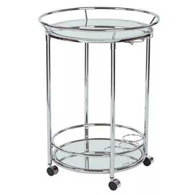 Royse Chrome Serving Cart By OSP Home Furnishings • $70.99