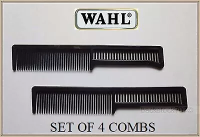 (4) Wahl Combs 4  Long For Hair Beard Goatee & Mustache • $15.97