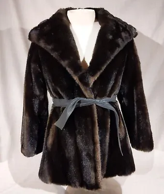 Vintage Tissavel Of France Women's Faux Fur Coat Size M/L Made In ENGLAND  • $45.50