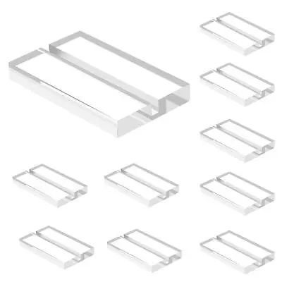 10pcs Acrylic Clear Table Number Holders With Card Slot Place Card Display Stand • £16.51