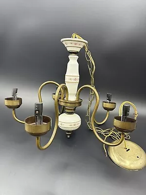 Vintage Underwriters Laboratories Porcelain Fixture Chandelier MCM • $99