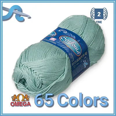 SINFONIA [100grs] By Omega - Elegant Fine 100% Mercerized Cotton Yarn • $6.35