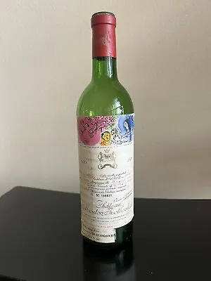 RARE 1970 Château Mouton Rothschild Empty Bottle No Cork - Chagall Label • $99