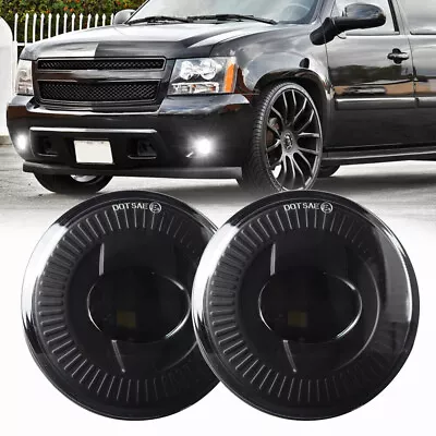 Black LED Fog Lights Bumper For 07-14 Avalanche Suburban Tahoe Yukon Acadia • $49.28