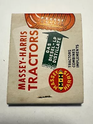 MASSEY-HARRIS TRACTORS / Clinton Oklahoma / Advertising Matchbook Unstruck • $7.99