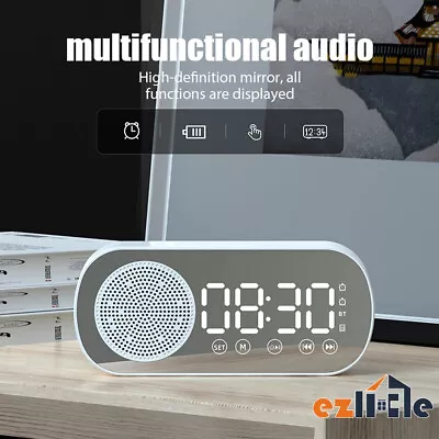 $16.99 • Buy FM Speaker LED Display Portable Alarm Clock Home Decor Bluetooth Digital Radio