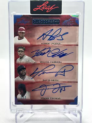 2023 Leaf Quadography A Pujols M Cabrera D Ortiz F Thomas Auto No Q-11 7/7 CLEAN • $22.50