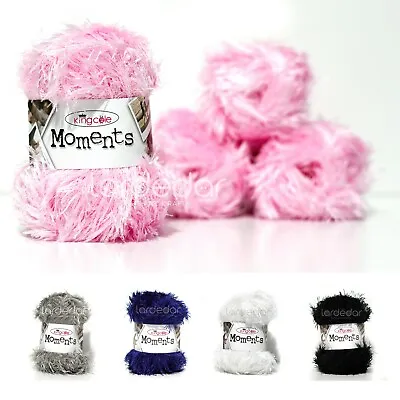 £3.80 • Buy King Cole Moments DK Fluffy Eyelash Yarn 50g Ball - Knitting Crochet - Free Post