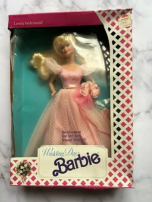 Vintage Mattel 1990 Wedding Day Bridesmaid Barbie Doll • $29.95